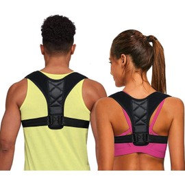 For Men Women Adjustable Back Posture Corrector Support Low Shoulder Brace Belt