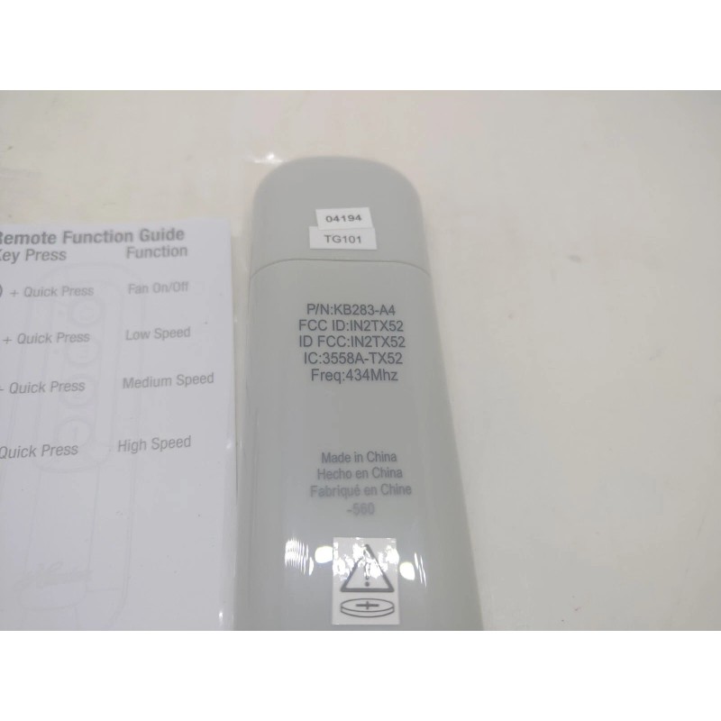 Universal Hunter Universal Fan Light Remote Control with Receiver KB283-A4