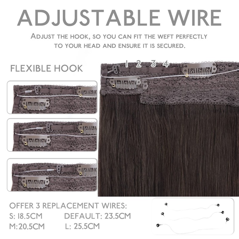 WENNALIFE Secret Hair Extensions Real Hair, 40 cm, 16 Inches