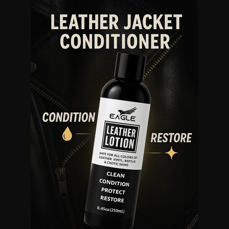 Eagle Leather Jacket Conditioner- Leather Lotion with Cloth for Boots,