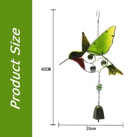 Hummingbird Wind Chimes,Windchime Chime Decorative,Wind Decoration,Wind Chimes with Bells,Hanging Wind Bells,Garden Decor,for Balcony,Garden,Window