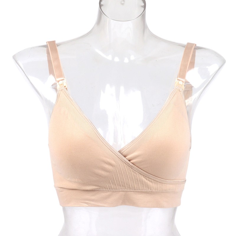 Nursing Bra Front Top Buckle Widened Flanks Four Row Buckle