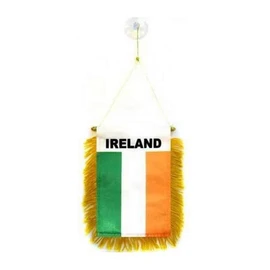 AZ FLAG - Wimpel Irland - 15x10 cm - Irische Mini Flagge 10 x 15 Cm - Auto Pennant Spezielle Auto