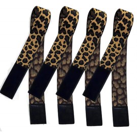 Elastic Wig Band for Edges Laying 4 Pcs Lace Melting Wig Grip Band for Keeping Wigs Secure Adjustable Wig Headband for Lace Front Leopard Pattern