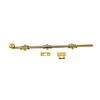 QCAA Solid Brass Dutch Door Bolt, 18", Polished Brass Lacquered,