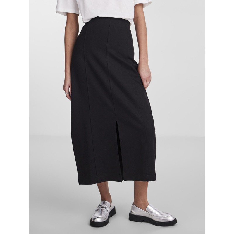 PIECES Women's Pcklara Hw Midi Skirt, black