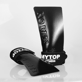 MYTOP SunGrips for Cross Training & Gymnastics, Sticky No-Slip Wrist Support – Best Sticky Grips in The World, No Chalk Needed for WODs, Weightlifting, Gym, & Fitness (Black,Size S-M)