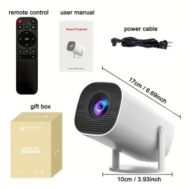 HY300Pro Portable Projector with WiFi Mini Smart Home Theater Cinema LCD Display 4k 1080P Video Projecteur Android Proyector