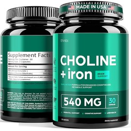Artnaturals Choline 540mg - High Potency Choline Supplements - Supports Cognitive Performance & Liver Function - 30 Capsules