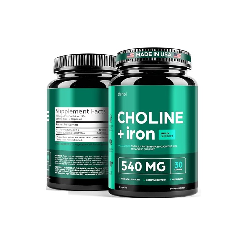 Artnaturals Choline 540mg - High Potency Choline Supplements - Supports