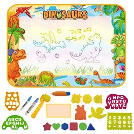 Malmatte Mit Wasserstift - Maldecke Für Kinder Abwaschbar - Wasser Doodle Matte - Wasser Malmatte Mit Magische Stifte - Malunterlage Für Kinder Abwaschbar Groß - Magic Pad Stempelset Kinder Tafel