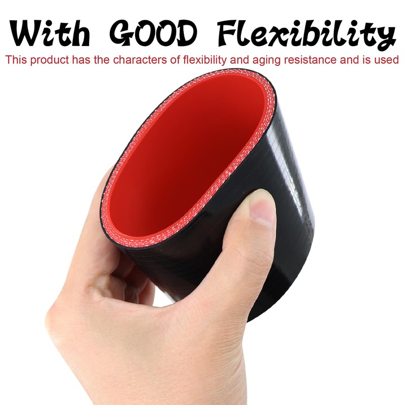 ID 3 Inch(76mm) High Temperature 4-Ply Reinforced Straight Silicone Hose