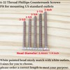 Adiyer Extra Long Outlet Screws 40pcs 6-32 x 1-1/2 Inch