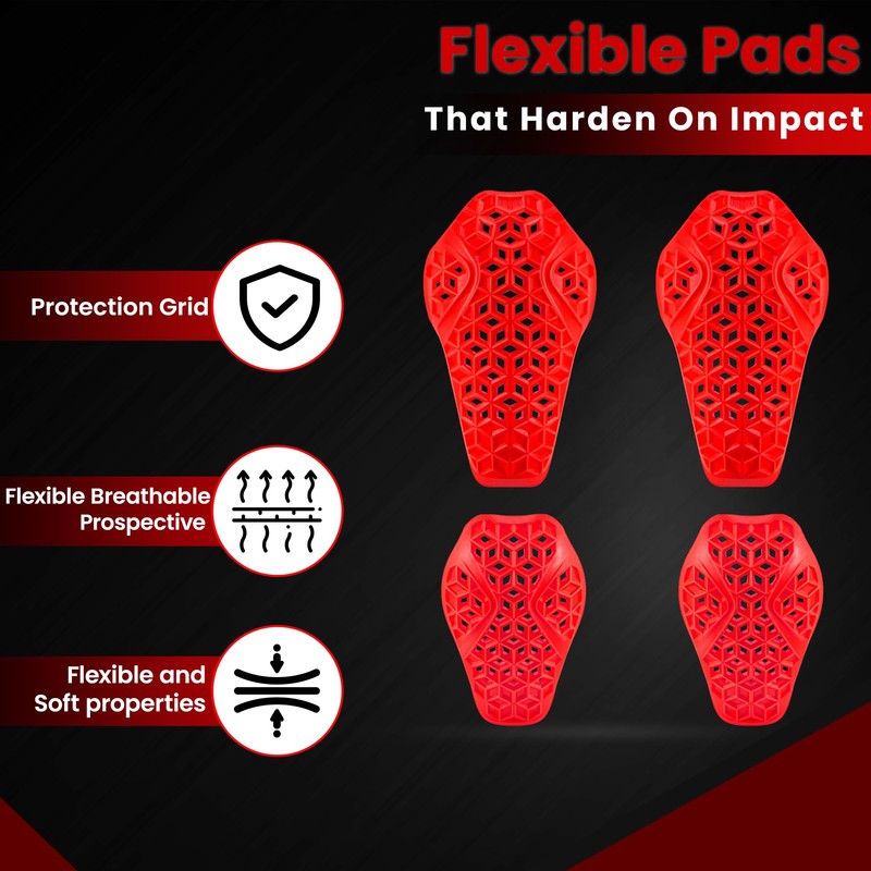 Motostylewear - 4 PC CE Level 2 Certified Armor Pads