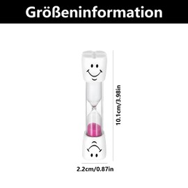 2 Stück Sanduhren Set Für Kinder, Sanduhr Zähneputzen Kinder, Zahnputz Sanduhr Kinder, Zahnputzuhr Kinder 3 Minuten, Sanduhr-Timer, für Das Zähneputzen Mit Kinderneieruhr, Teeuhr,Spiele(Pink + Blue)