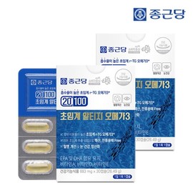 Chong Kun Dang 20100 Supercritical Altige Omega 3 30 Capsules 2 Boxes 70% Purity Blood Circulation Dry Eyes / 종근당 20100 초임계 알티지 오메가3 30캡슐 2박스  순도70% 혈행 건조한 눈