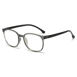 LACUPES Blue Light Reduction 99% PC Glasses, JIS Tested, No Prescription, For Kids, Eye Strain and Eye Protection, Unisex, clear gray