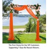 ShinyBeauty Chiffon Wedding Arch Draping Fabric Orange 29" x19FT 2
