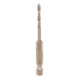 Bosch 2608595519 Hex Shank Wood Drill Bit, 3mm x 33mm x 74mm, Silver