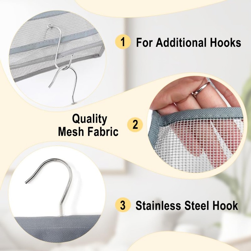 Clothes Peg Bag, Peg Bag for Clothes Pegs, Hanging Hook