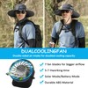 Solar Fan Hat Wide Brim Solar Fan Hat Outdoor Sun