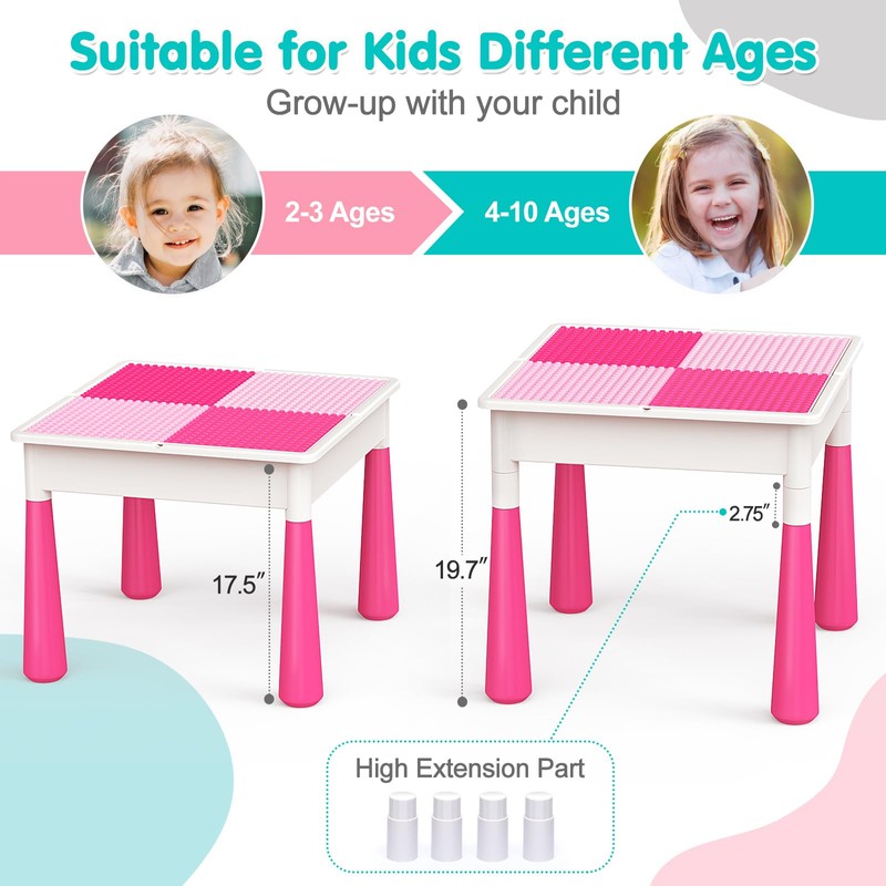 arscniek Toddlers Activity Table 7 in 1 Kids Activity Tables