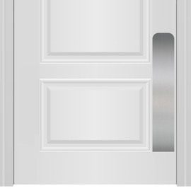 Deck the Door Decor Dog Scratch Door Protection Plate - Elegant Anodized Aluminum for All Door Types | Pet-Safe - Polished Edges & Rounded Corners | Magnetic Mount - Satin Nickel, 4” x 22”