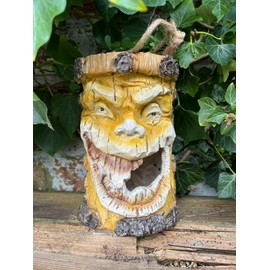 Birdhouses Bird house hotel outdoor Nesting Box Robin Nester Shelter, Tree hanging tree man face ornament gardent decor, wildlife animal Birds feeder station garden gifts