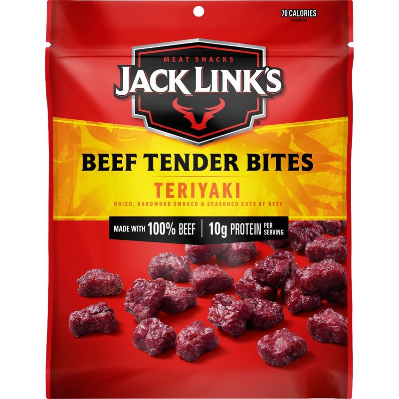Jack Links Beef Tender Bites, Teriyaki, 1 Oz (Pack of
