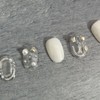 ˡᴬᴺᵀᶤˡ Pearl Pebble Handmade Nail Tip - Short Oval Mini
