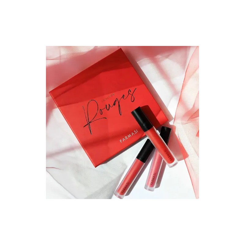 Farmasi Labial Mate Rojo Líquido Paquete 3 Unidades
