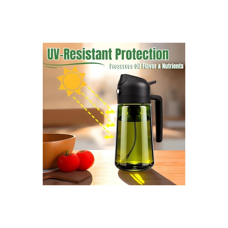 2-in-1 Olive Oil Sprayer & Dispenser Set - 16oz Fine