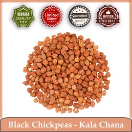 NY SPICE SHOP Kala Chana – 5 lbs. (Pound) Desi Black Chickpeas - Desi Chickpeas Chana with skin - Black Gram - Whole Chana - 100% Natural Great Source Of Natural Protein - Ideal Vegetarians & Vegans