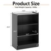 Tangkula 3 Tier Bookcase, Floor Standing Open Bookshelf with 18-Position