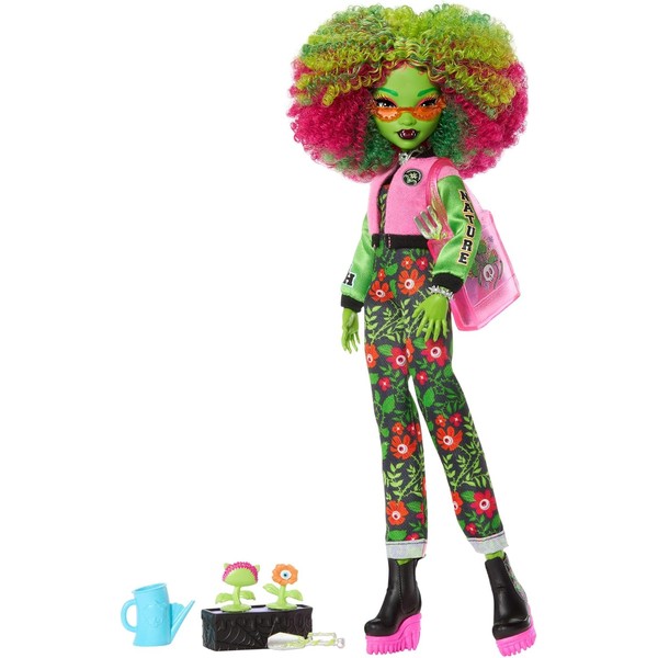 Monster High Fearbook Venus McFlytrap-Puppe und Zubehör zum Thema Unter-der-Erde-Club,