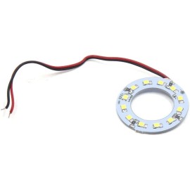 NoBrand 4pcs 12V White 40mm 12 Surface Mount Device LED Ring Light for Car Automobile