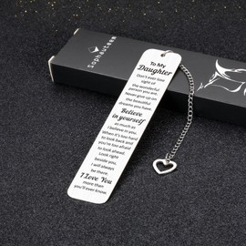 Easter Basket Stuffers, Easter Gifts for Teens Daughter, Daughter Bookmark from Mom, Daughter Easter Gifts, Christmas Birthday Gifts for Daughter, to My Daughter Graduation Gifts for Her Daughter