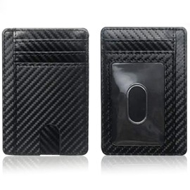 DILUSILK Leather Minimalist Wallet,Blocking Minimalist Credit Card Holder,Slim for Men, Lightweight Card Wallet for Men & Women