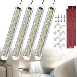 BFXM 12v Led Light Strip, 120LEDs 640LM 8W DC Led Interior Lights with ON/Off Switch, 12 Volt Led Lights for Enclosed Vans, RVs, Trucks, Trailers, Boa