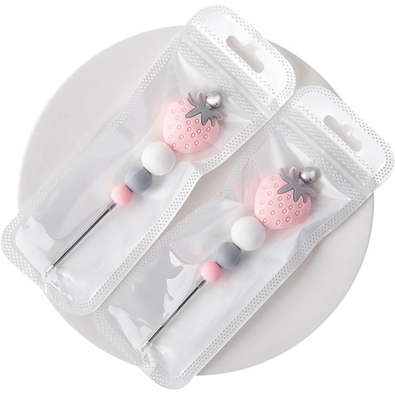 Pink Professional Pastry Scriber Needle,Cookie Biscuit Scriber Needle Strawberry Sugarcraft