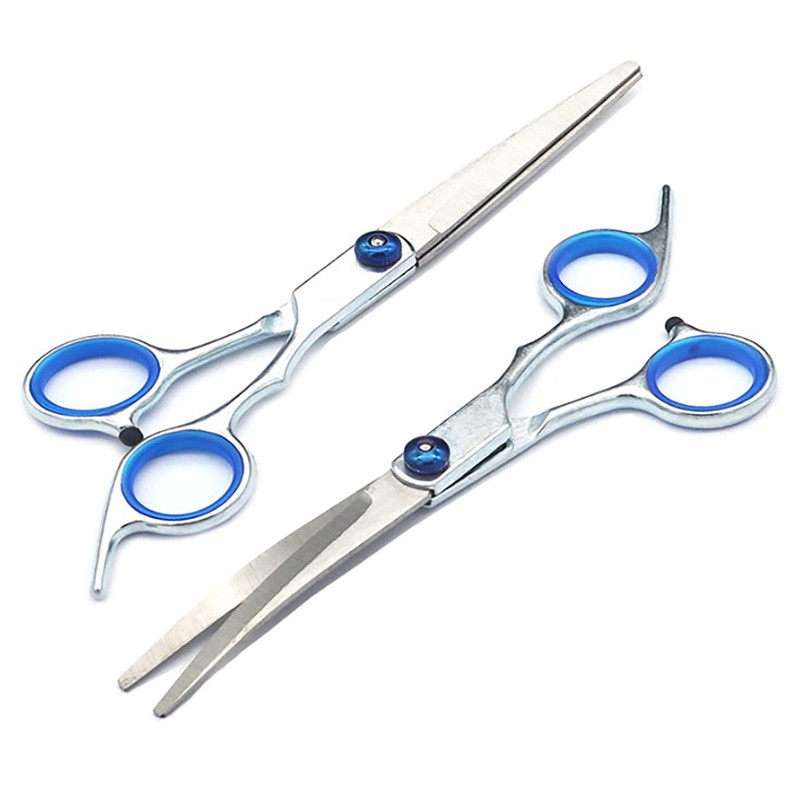 Dog Grooming Scissors Kit Stainless Steel Comfortable Adjustable Screw Professional