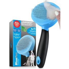 Bluepet Slicker Cat Brush Self-Cleaning Slicker Brush Removes Undercoat Dog Brush One Size
