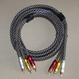 Steren NEW 6 ft premium Steren 3-RCA male to male heavy duty audio video A/V cable