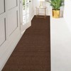 Kapaqua Custom Length Solid Color Runner Rug Non Slip Rubber