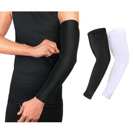 Summer Sports Arm Sleeve for Sun & UV Protection (1pc) - Ideal for Hiking Outdoor Black 2ea