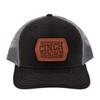 Cinch Denim Black Leather Patch Cap