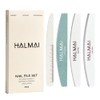 HALMAI Kit de lima de uñas profesional y pulidor de