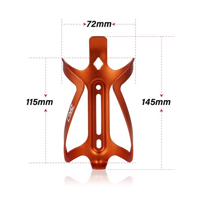 CNC 2 x Orange Aluminium Mountain Bike Bicycle Bottle Cage
