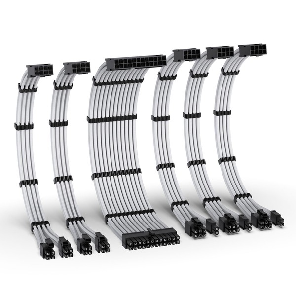 EZDIY-FAB PSU Cable Extension Kit,16AWG Power Supply Extension Cable,1x24Pin/2x4+4 EPS/3x6+2