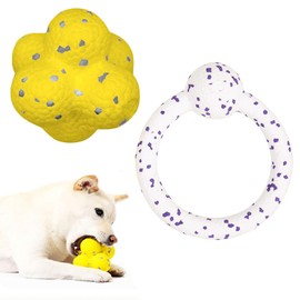 Paw Star Magic Ball + Magic Ring, Chew Magic Ball Dog Set, Paw Star Ball with High Elasticity and Toughness, Waterproof and Bite-Resistant Chew Magic Ball, Paw Star Magic Ball, Paw Star Ball (2